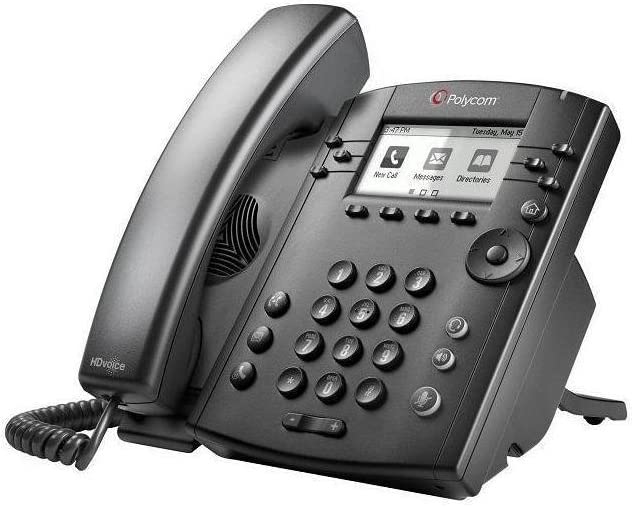 Polycom VVX310 6-Line Desktop Phone Gigabit Ethernet W/HD Voice. POE. Ships W/Out P/S (2200-46161-025) Unused