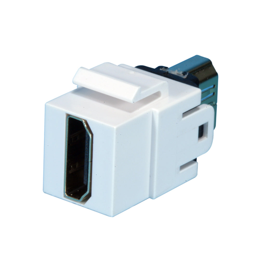 Dynacom HDMI Coupler Keystone Insert (White Bezel) (10600-HDMI-WH) New