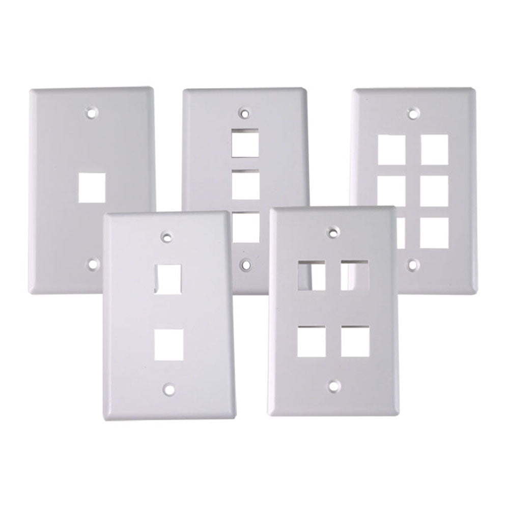 Dynacom Classic Wallplate, Single-Gang, 3-Port (White) (10600-P3-WH) New