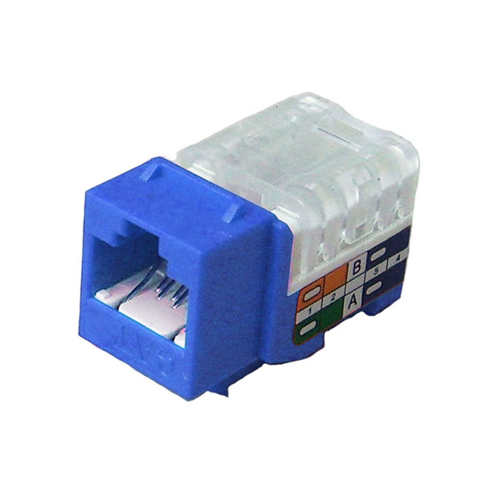 Dynacom KwikJack Cat5E Data Jack (Blue) (10605K-BL) New