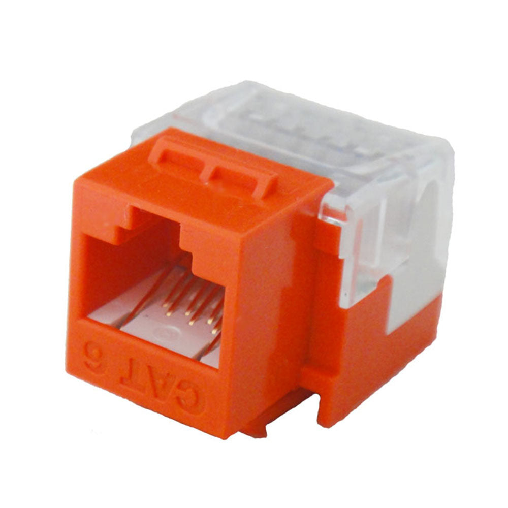 Dynacom Single-Row ET Cat6 Data Jack (Orange) (10606ET-OR) New