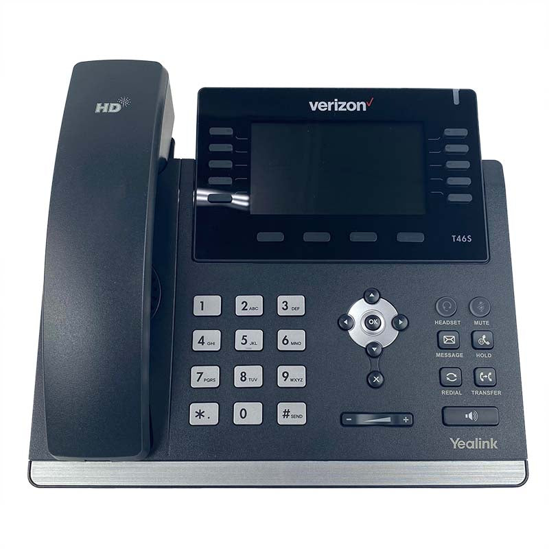 Yealink SIPT-46S VoIP Phone 16 Line - 2 Ethernet - HD Audio - POE Verizon (SIPT-46S) New Open Box
