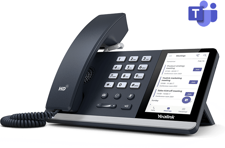 YEALINK SIP-T55A TEAMS EDITION MID-LEVEL ANDROID DESK PHONE W/4.3IN TOUCH SCREEN (SIP-T55A-TEAMS) REFURBISHED