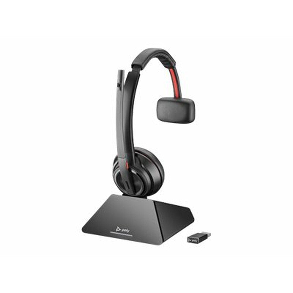 Plantronics SAVI 8210 UC Mono DECT Wireless Headset w/USB-A Dongle (209213-01) New