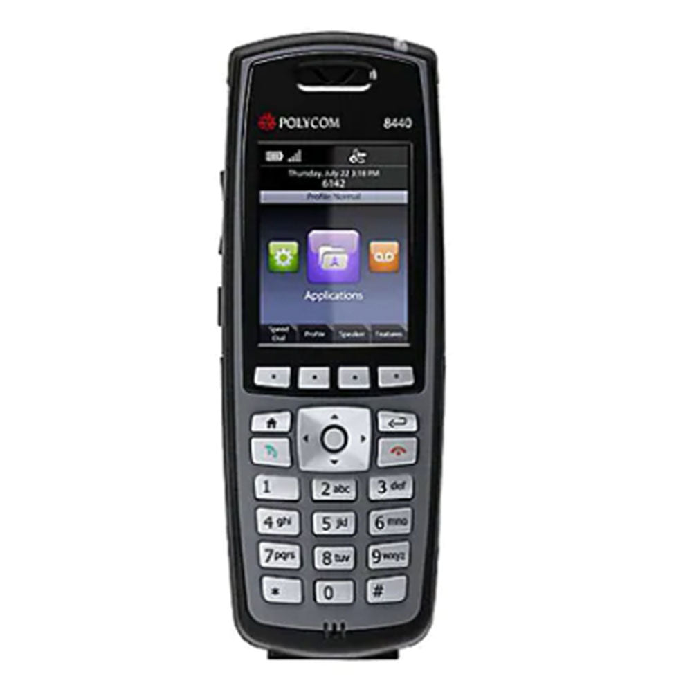 Spectralink 8440 with Lync support, North American Handset - Black. Order battery and charger separately. (2200-37150-001) New