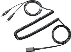 Poly Quick Disconnect for H-series/P-series headsets to PC, QD to two 3.5mm plugs (28959-01) Unused