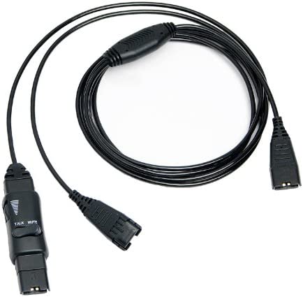 VXI Y Cable for Training with Inline Mute / Volume Control Switch  for Jabra GN Netcom Headsets (VXI-202339) New