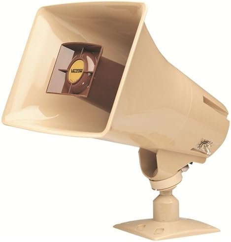 Valcom 5 Watt 1 Way Paging Horn - Beige (V-1030C) New