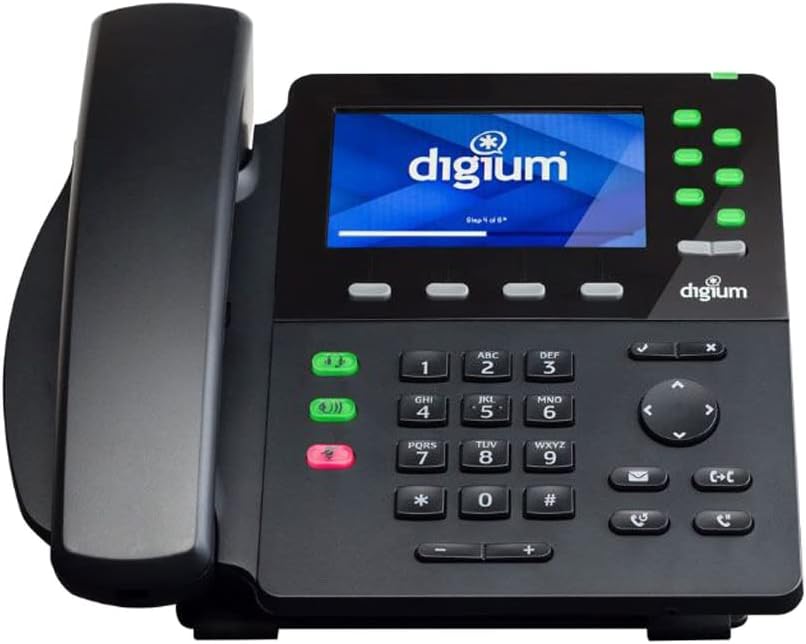 Digium D65 6-Line SIP Phone HD Voice Gigabit Bluetooth 4-3 Color Display Icon (1TELD065LF) Refurb