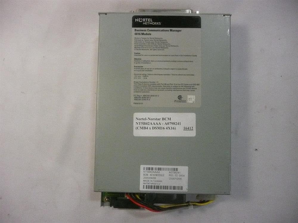 Nortel BCM CMB4X16 1st Gen Combo CTM4 X DSM16 Single Density Media Bay Module (NT5B42AAAA) Refurb