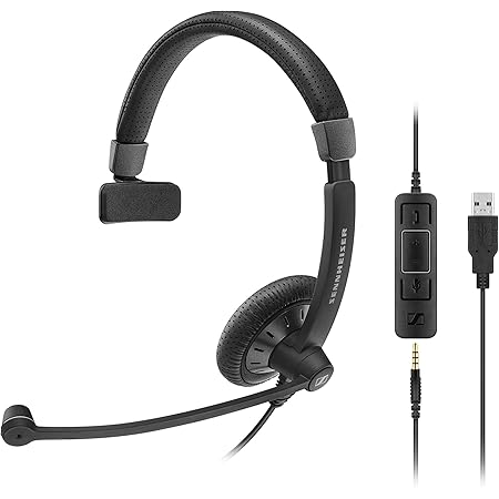 Sennheiser SC 45 Mono UC Headset w/USB & 3.5mm Jack - Microsoft Optimized (507083) New