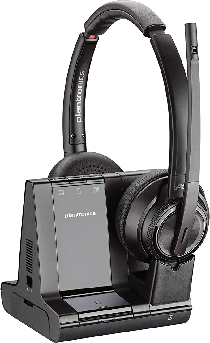 Plantronics Savi W8220-M Binaural DECT Stereo Wireless Headset (207326-01) New