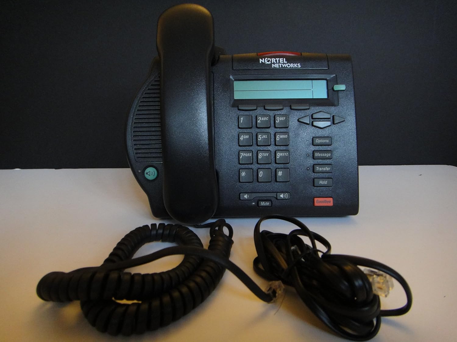 Nortel M3902 Single-Line Hands-Free Basic Phone - Charcoal w/Text Keys (NTMN32) Refurb