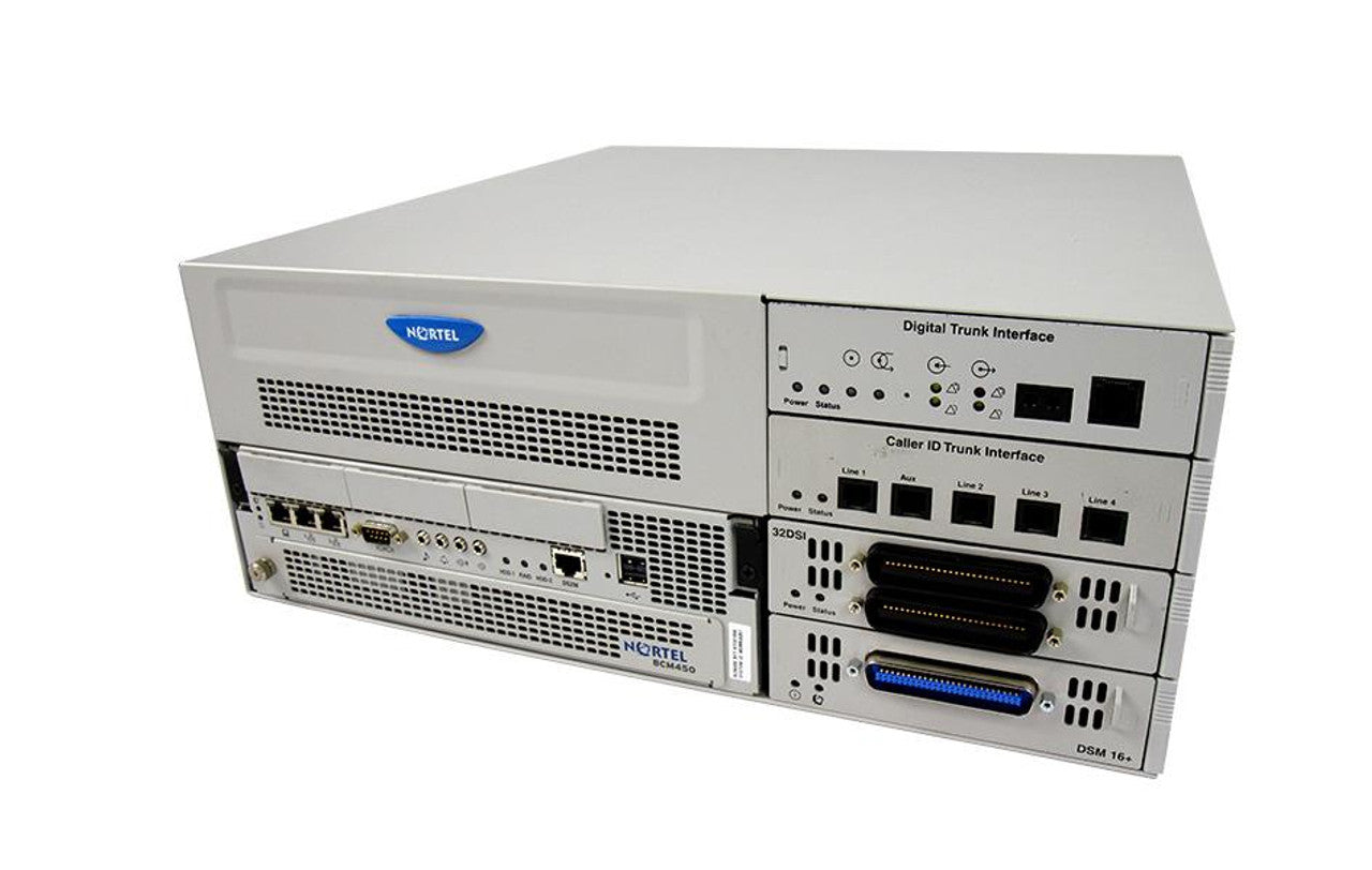 Nortel BCM 450 Standard Base 10 LAN CTE 5 VoIP Gateway Trunk 1 SW RAID 1 MCDN (NTC03100SXE6) Refurb
