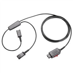 Plantronics Y-Training Headset Cable First End has (1) Quick Disocnnect, Second End has (2) Quick Disconnect (27019-01-NA)
