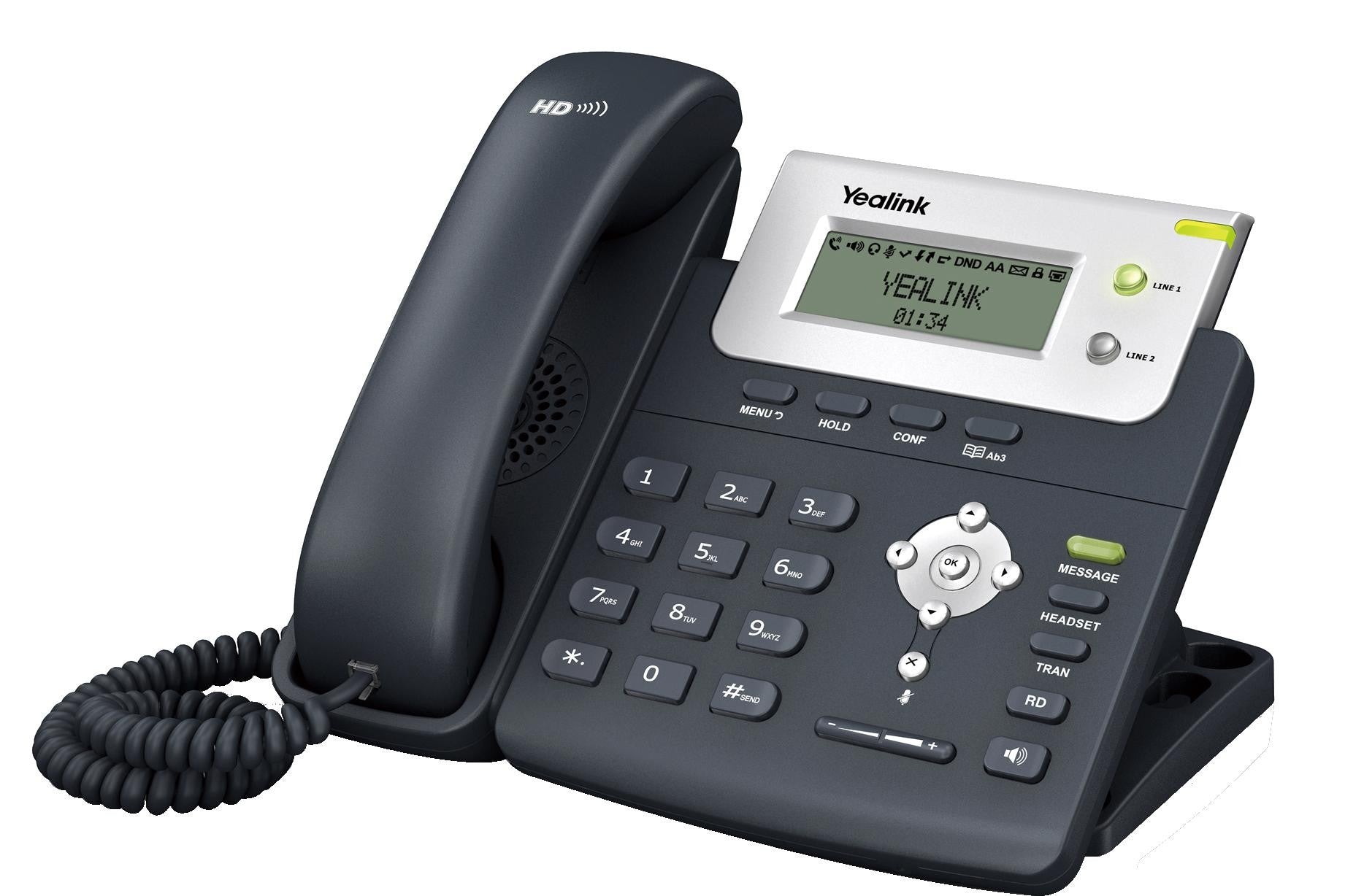 Yealink SIP-T20P IP Phone 2-Line 2-Port PoE w/Out Power Supply (SIP-T20P) Refurbished