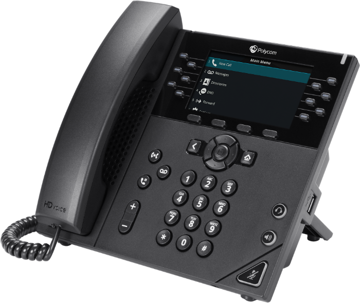 Polycom VVX450 12-Line IP Phone w/Power Supply (2200-48820-001) Unused