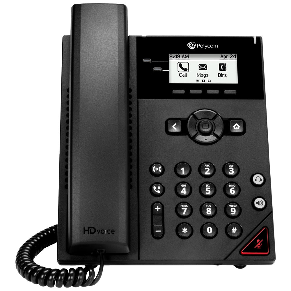 Polycom VVX 150 2-Line Desktop Business IP Phone - PoE (2200-48810-025) Refurb