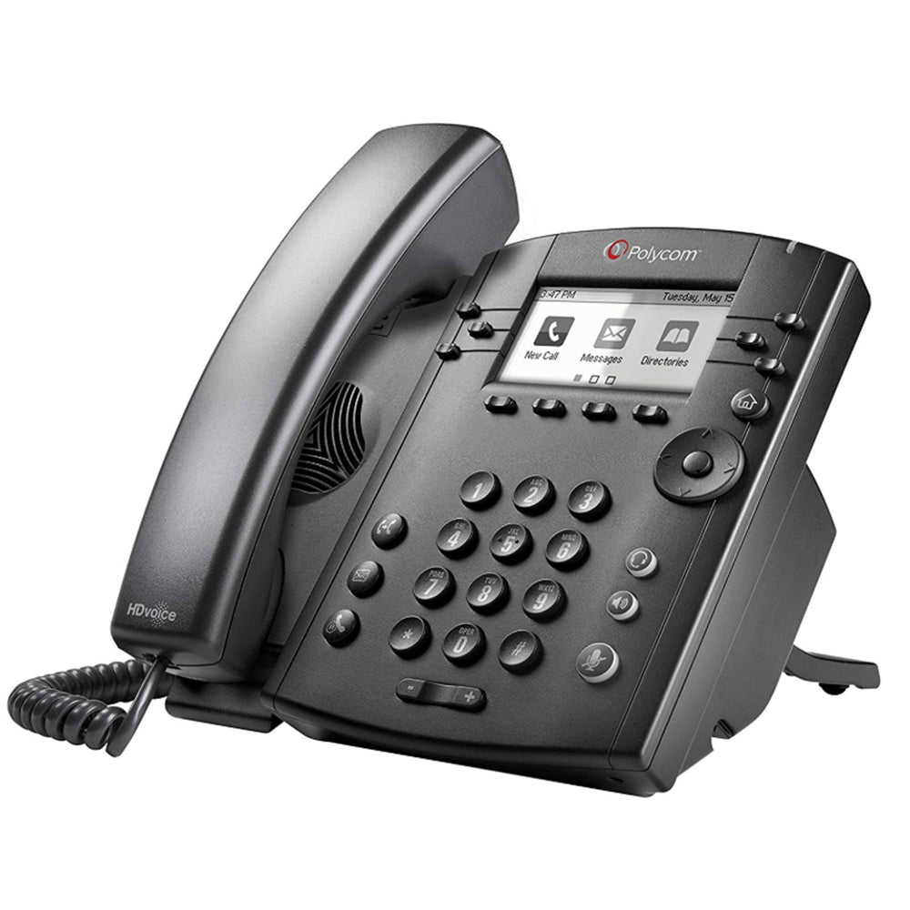 Polycom VVX 300 6-Line Desktop IP Phone - PoE (2200-46135-025) Refurb