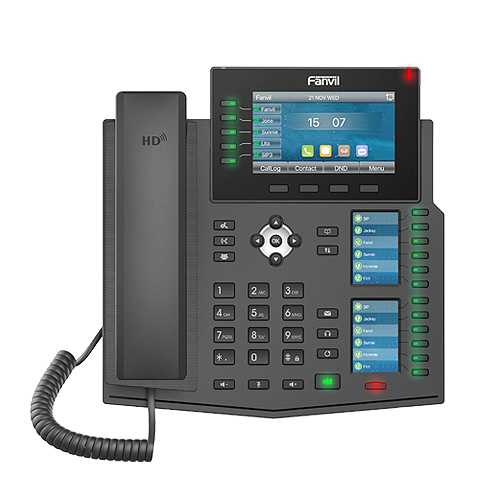 Fanvil X6U 20-Line Executive-Level Gigabit Color Screen IP Phone - PoE (X6U) New