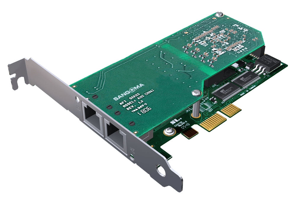 Sangoma A102 2 Port E1/T1/J1 Card With PMC Framers (A102PMC) New