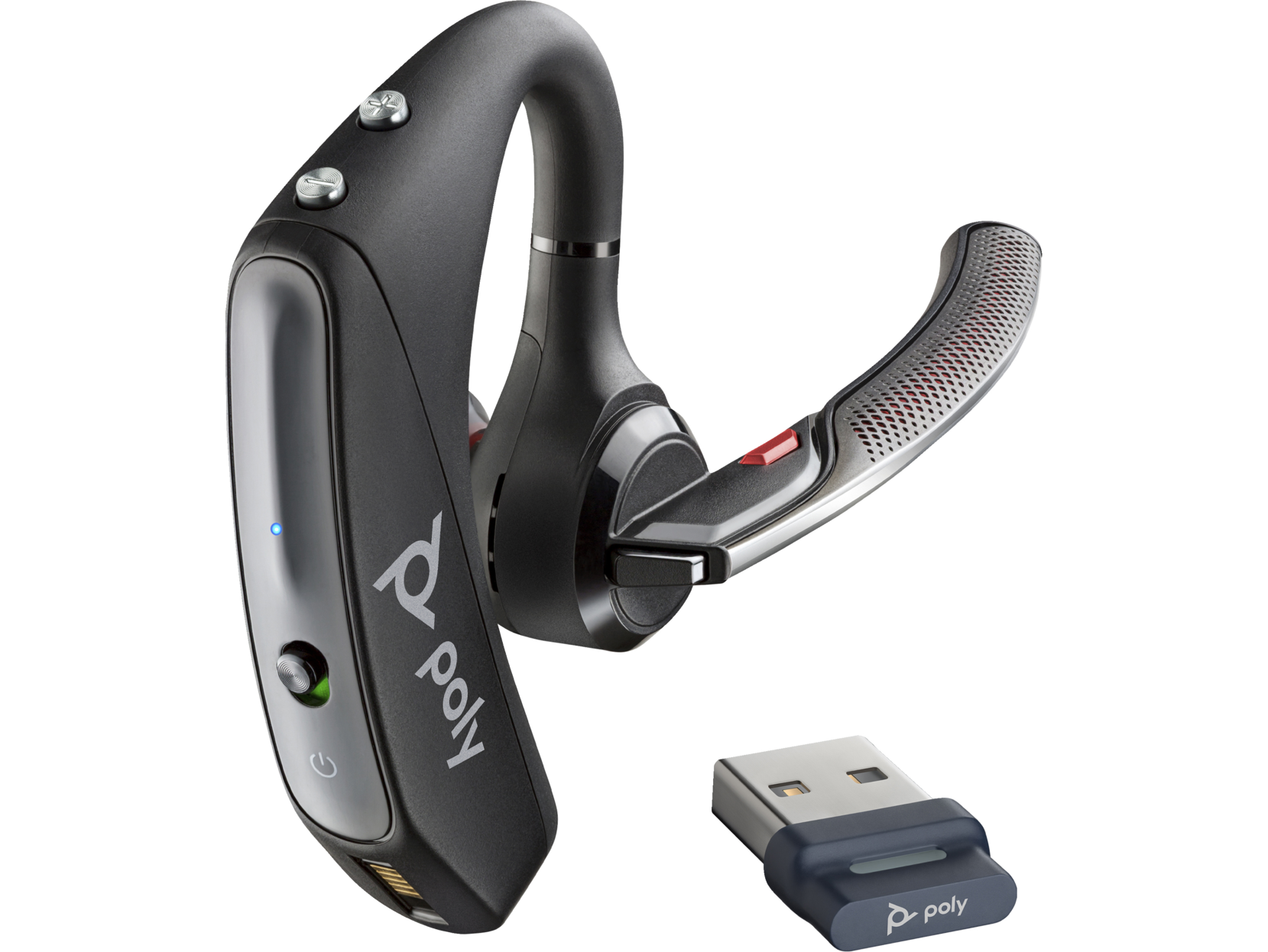 Poly HP Voyager 5200 USB-A Bluetooth Headset BT700 Dongle (7K2F3AA) New