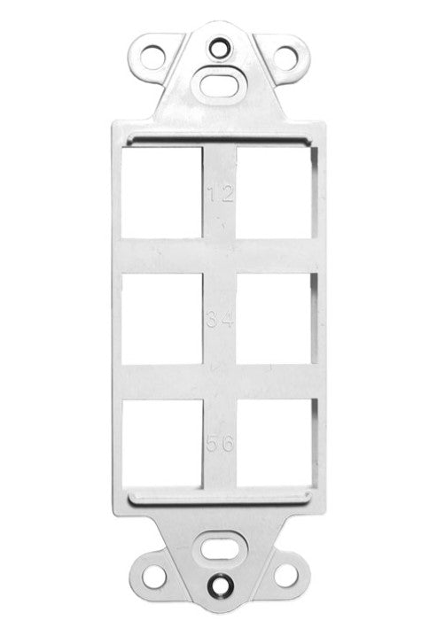 Dynacom Décor Mounting Bracket, 6-Port (White) (10600-PDF6-WH) New