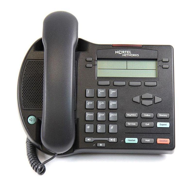 Nortel i2002 IP Phone with Text Keycaps No PS (NTDU91) (Charcoal) Refurb