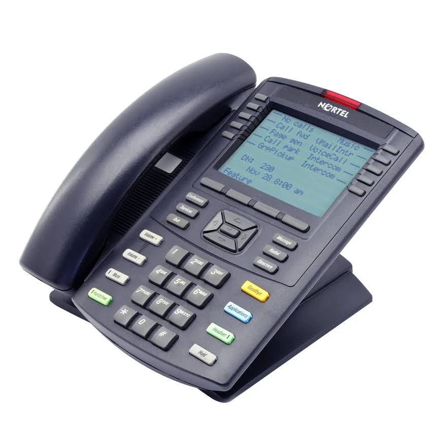 Nortel 1230 IP Phone with Icon Keycaps (Charcoal) (NTYS20AC70E6) New Unused