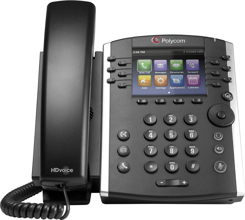 Polycom VVX 401 12-Line Business Media Phone - PoE (2200-48400-025) Refurb